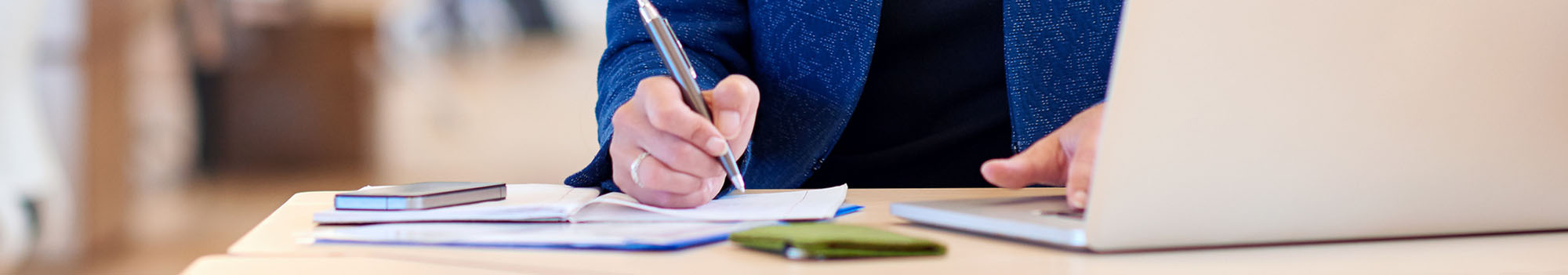 Bookkeeper working at their desk