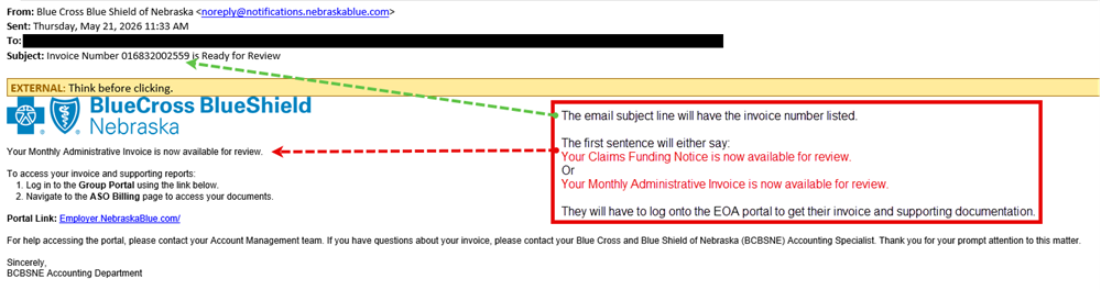 Email Communications Billing Sample