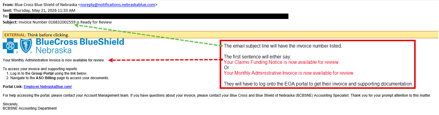 Email Communications Billing Sample
