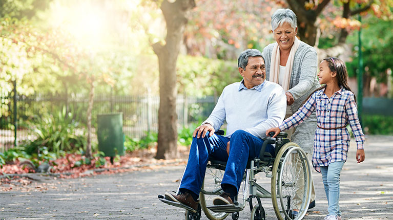 Full length shot of an adorable little girl enjoying the day outdoors with her grandparents