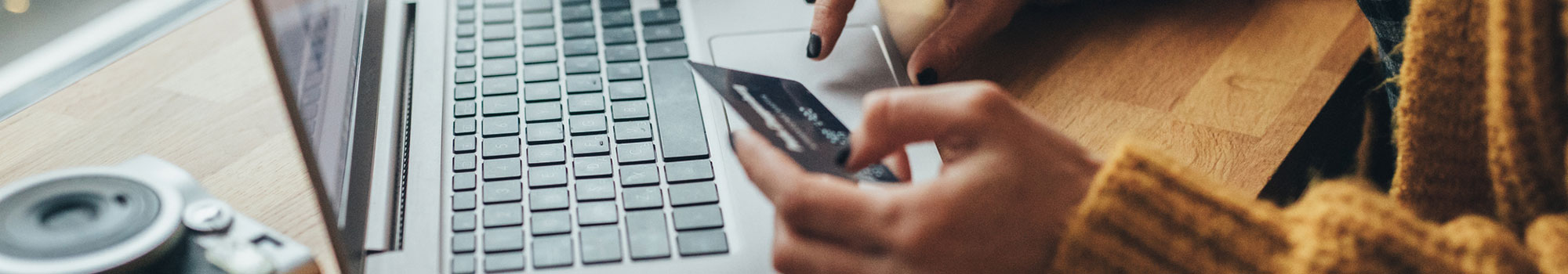 Woman paying a bill online.