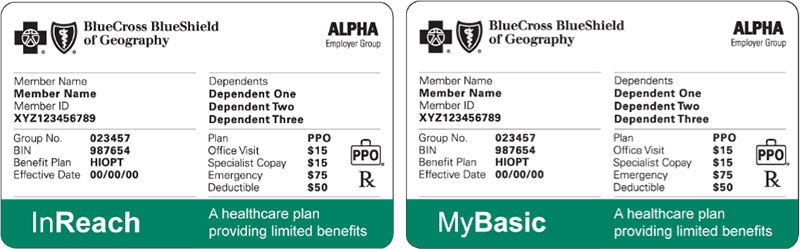 BlueCard Limited Member Card Example