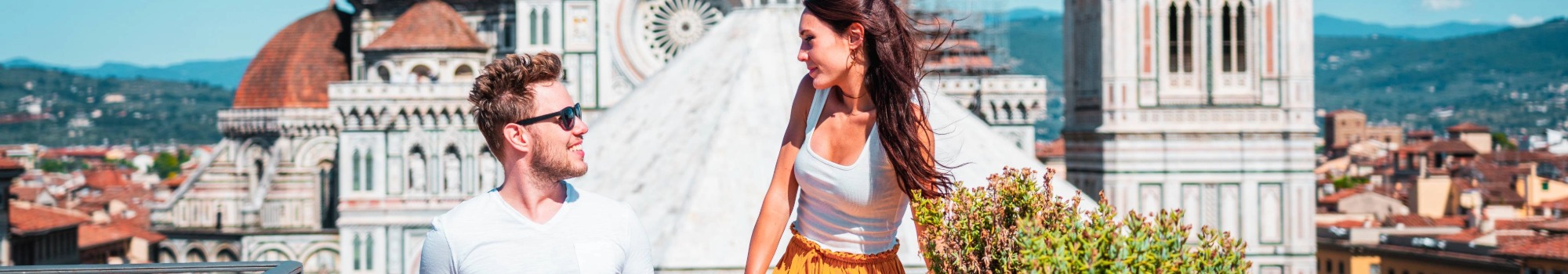 Couple in scenic Greece