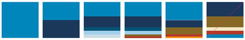 List of color ratios for BCBSNE brand.